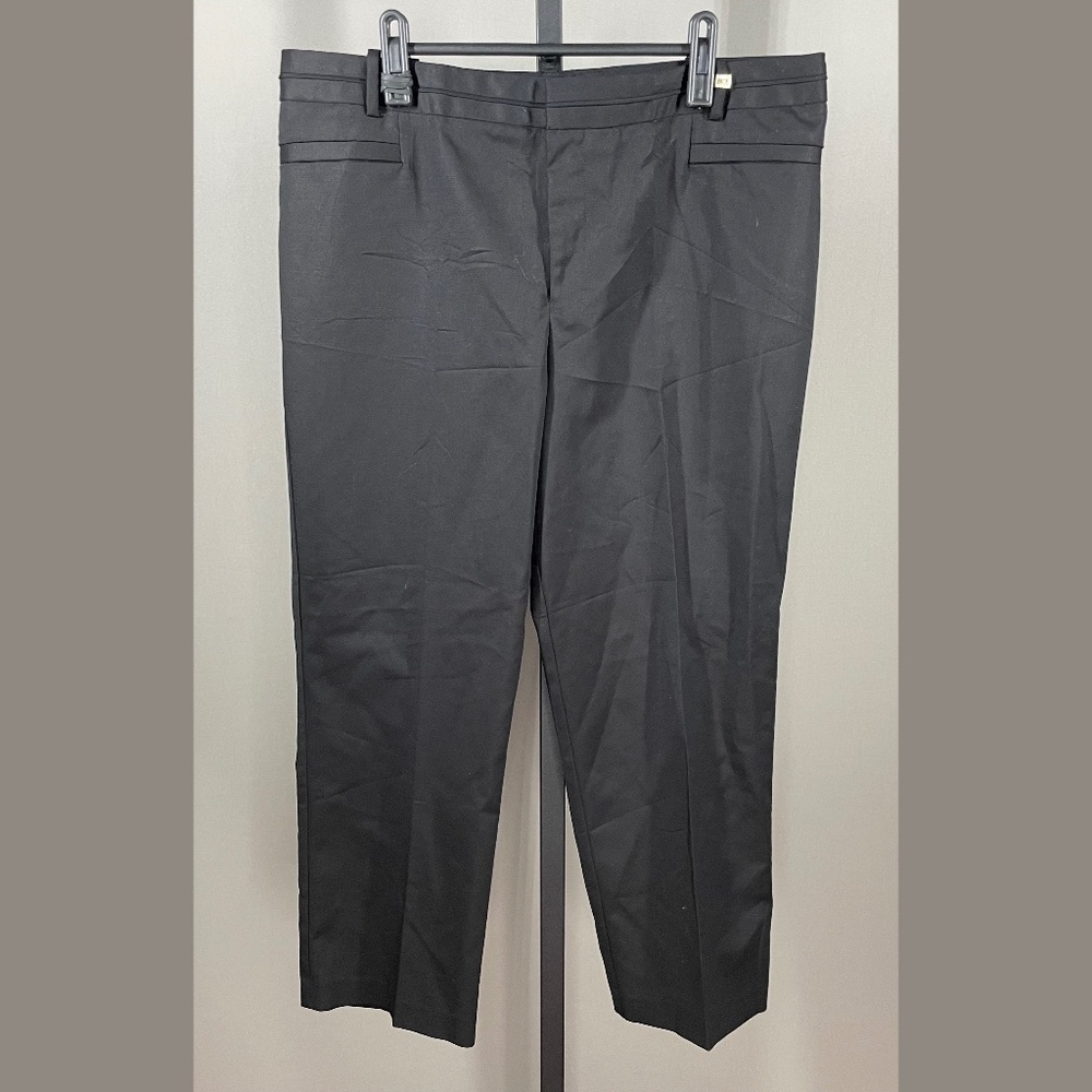 NEW Calvin Klein Pants Womens 14 black straight leg cropped classic